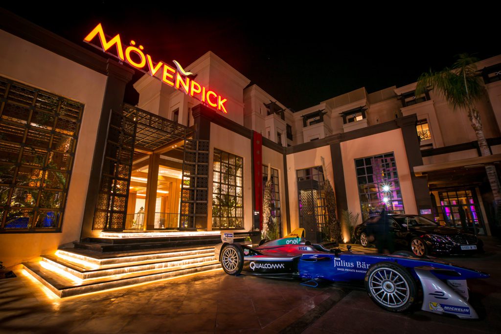 Eingang zum Mövenpick Hotel in Marrakech